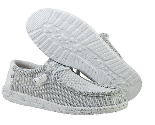Hey Dude Stone White Wally Sox Mens Classic Slip On Shoes 110350703