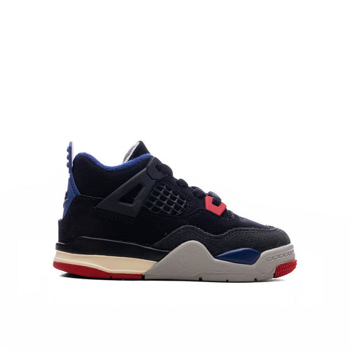 Air Jordan 4 Retro 'Rare Air' (TD) - Black/Fire Red/Deep Royal Blue