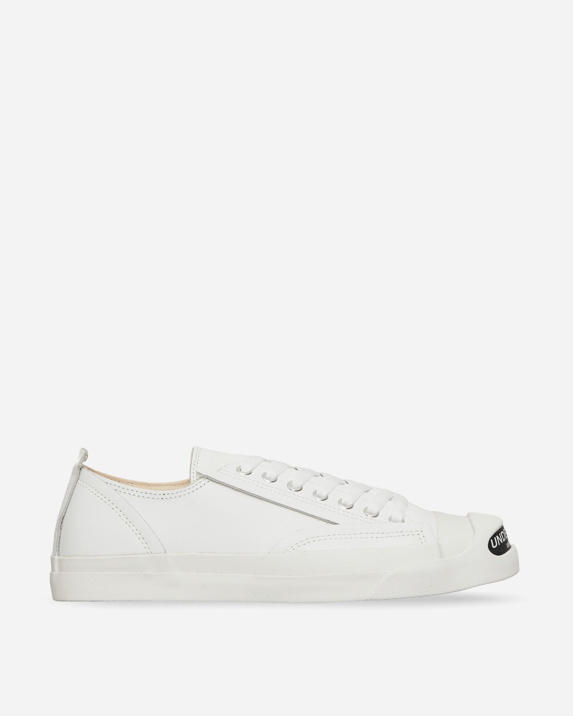 Men's Toe Logo Leather Sneakers White